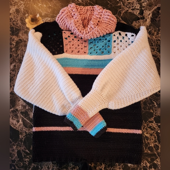 Handmade Crochet Sweater - Picture 2 of 3